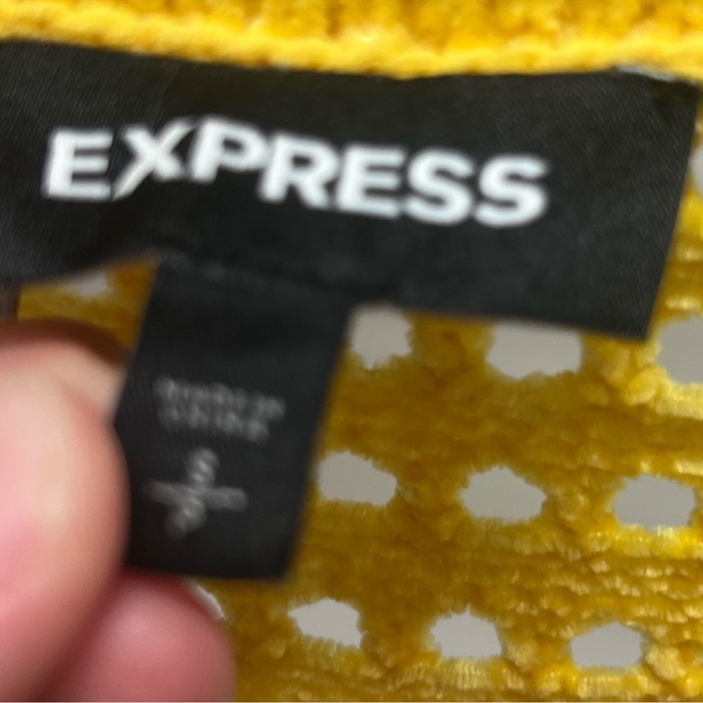 Express Yellow Knit Sweater - Picture 5 of 5